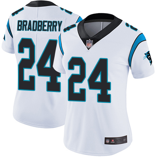 Carolina Panthers Limited White Women James Bradberry Road Jersey NFL Football #24 Vapor Untouchable->women nfl jersey->Women Jersey